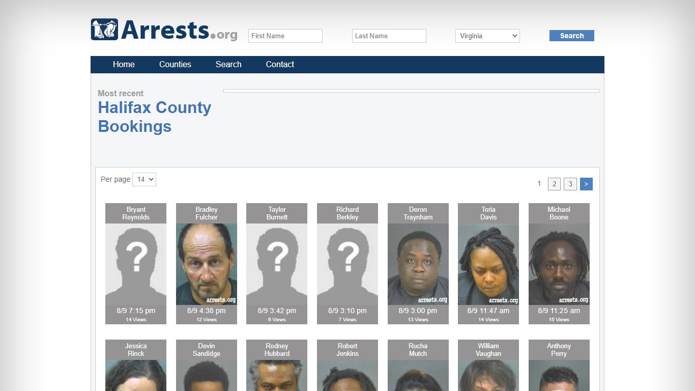 Halifax County Arrests and Inmate Search