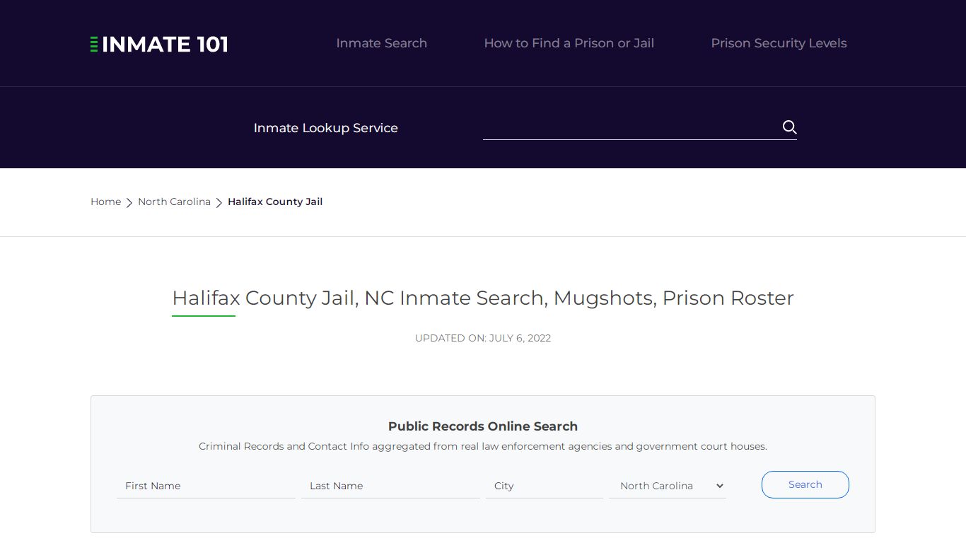 Halifax County Jail, NC Inmate Search, Mugshots, Prison ...